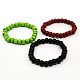 Wood Beads Stretch Bracelets BJEW-F028-M-1