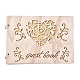 Wooden Wedding Guestbooks Notepad AJEW-M206-10-1