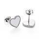 Coeur ensembles de bijoux en émail 304 en acier inoxydable SJEW-H302-04-6