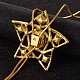 Звезда длинные регулируемые сплав горный хрусталь Lariat ожерелья NJEW-F193-K01-G-3