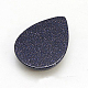 Синтетические голубые голдстоуновские кабошоны G-H1598-DR-33x25x7-01-2
