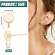Accessoires de boucles d'oreilles en laiton benecreat KK-BC0001-24G-2