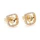 Brass Finger Ring & Pendants & Stud Earrings Findings KK-K243-02G-8
