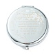 (vente de clôture défectueuse: erreur d'impression de l'alphabet) miroirs compacts de maquillage portables à base d'acier inoxydable STAS-XCP0001-36-3