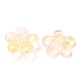 Bouchons de perles de verre peints au four transparents GLAA-A002-03-3