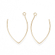 Brass Earring Hooks KK-T038-422G-1