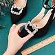 OLYCRAFT 2Pcs Crystal Shoe Buckle Silver Rhinestone Shoe Buckle Crystal Shoe Clips with Detachable Alloy Buckle Clip for Women Wedding Party Shoe Jewelry Accessories 1.65x2.4x0.35 DIY-OC0009-93P-3