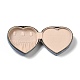 Cajas con cremallera de almacenamiento de joyería de terciopelo de corazón PAAG-PW0003-02D-1