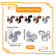 SUNNYCLUE 1 Box 50Pcs Thanksgiving Charms Squirrel Charms Bulk Squirrel Charm Autumn Fall Charms Harvest Charms Pine Cone Silver Animal Charm for Jewelry Making Charms Craft Christmas DIY Gift ENAM-SC0004-06-2