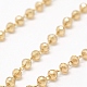 Handgefertigte Perlenketten aus galvanisiertem Glas AJEW-E033-A04-1