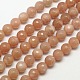 Chapelets de perles de sunstone naturelle naturelles G-J157-10mm-08-1