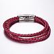Leather Cord Bracelets BJEW-D428-06A-1