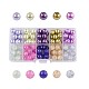 Jardin de lavande mélangé crackle verre et perles de perles de verre ensembles HY-X0009-10mm-01-1