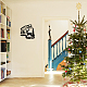 鉄の壁の芸術の装飾  フロントポーチ用  リビングルーム  キッチン  クリスマスのトナカイ  山と森  300x295x1mm HJEW-WH0067-008-5
