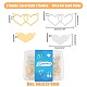 DICOSMETIC 24Pcs 2 Styles Heart Charms 2 Colors Stainless Steel Love Connector Charms Golden Hollow Double Heart Link Pendant for DIY Jewelry Making Valentine's Day Gift STAS-DC0011-68-2