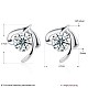 Exquisite 925 Sterling Silver Cubic Zirconia Stud Earrings EJEW-BB20086-7