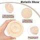 FINGERINSPIRE 2PCS Round Wood Bracelet Display Holder (3.7x0.8 inch) Wheat Color Jewelry Tray Flat Bracelet Display Stand Ring Holder BDIS-WH0003-19-4