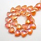 Electroplate Crystal Glass Triangle Beads Strands EGLA-F068B-03-2