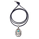 Alloy Pendant Necklaces NJEW-F235-08AS-4