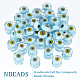 Nbeads 1 Strang handgefertigte Bunte Malerei-Perlenstränge mit bösem Blick LAMP-NB0001-69-4