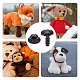Gorgecraft 60 セット 3 スタイルのプラスチック製の犬の鼻工芸品  diyの人形のおもちゃアクセサリー  ブラック  16.5~18.5mm  ピン：4~6mm  20セット/スタイル DIY-GF0006-63-5