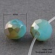 Light Sky Blue Color Faceted Rondelle Electroplated Imitation Jade Glass Beads X-EGLA-R035-6mm-21-1