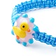 Bracelets de perles tressées en fil de nylon réglables pour enfant BJEW-JB06461-3