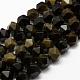 Natürliche goldenen Glanz Obsidian Perlen Stränge G-G682-27-6mm-1