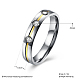 Regalos del día de san valentín anillos de pareja de circonita cúbica de acero titanio para mujer RJEW-BB16490-7P-3
