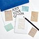 Gomakerer 12 Blatt 6 Stile selbstklebende digitale Buchstaben-Dekoraufkleber aus Kupfernickel DIY-GO0001-29-3