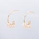 Brass Earring Hooks X-EJEW-JE02936-1