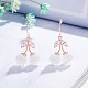 Doppelte runde imitierte Jadeperlen baumeln Ohrringe für Mädchenfrauen EJEW-BB46371-A-1