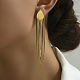 Boucles d'oreilles à pampilles en forme de larme en acier inoxydable pour femmes OQ6792-3