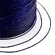 ポリエステル編組メタリック糸  DIYの編みこみのブレスレット作りと刺繡のために  インディゴ  0.4mm  6プライ  約54.68ヤード（50m）/ロール OCOR-I007-B-06-3