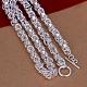 Popular Silver Color Plated Brass Byzantine Chain Necklaces For Men NJEW-BB12696-18-3