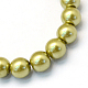 Backen gemalt pearlized Glasperlen runden Perle Stränge HY-Q003-6mm-43-2