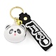 Cartoon-Schlüsselanhänger mit kleinem Tierkopf-Anhänger aus Acryl und PVC KEYC-P014-A04-1