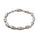 Idées cadeaux nobles pour dame en laiton plaqué platine micro pavé de zircone cubique cz bracelets de chaîne à maillons en forme de larme BJEW-L443-06-1