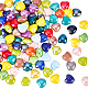 Superfindings 100 pièces 10mm perles en porcelaine faites à la main perles en céramique de coeur perles en céramique perles d'espacement pour la fabrication de bijoux à bricoler soi-même FIND-FH0005-07-1