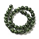 Brins de perles teintes en pierres précieuses synthétiques G-P507-03B-01-3