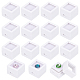 Quadratische Aufbewahrungsboxen für lose Diamanten aus Kunststoff CON-WH0095-49A-1