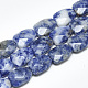 Fili di perle di diaspro macchia blu naturale G-T122-01E-1