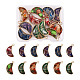 Kissitty 12Pcs 6 Colors Synthetic Regalite/Imperial Jasper/Sea Sediment Jasper Pendants G-KS0001-05-2