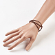 Leather Braided Cord Wrap Bracelets/Necklaces BJEW-JB03919-02-4