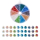 400pcs 10 hilos de perlas de vidrio de colores GLAA-TA0001-21-2