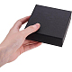 BENECREAT 12 Pack 10x10x3.5cm Black Earrings Necklace Boxes Square Black Cardboard Jewellery Box Small Gift Box with Velvet Filled for Party CBOX-BC0001-15B-5