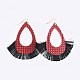 PU Leather Dangle Earrings EJEW-JE03605-02-1