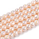 Chapelets de perles en verre opaque électrolytique X-GLAA-T032-P4mm-AB09-1