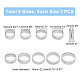 Unicraftale 18Pcs 9 Size 201 Stainless Steel Grooved Finger Ring for Men Women STAS-UN0045-60A-P-3