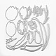 植物炭素鋼切断ダイステンシル  DIYスクラップブッキング/フォトアルバム用  装飾的なエンボス印刷紙のカード  マットプラチナカラー  132x140x0.8mm DIY-R079-017-2